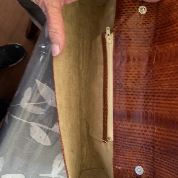 Vintage skin and suede clutch - Picture 7 of 7